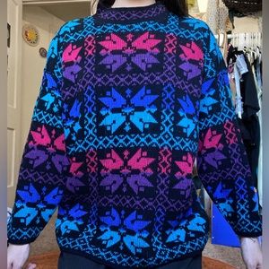 Vintage Winter Patterned Sweater